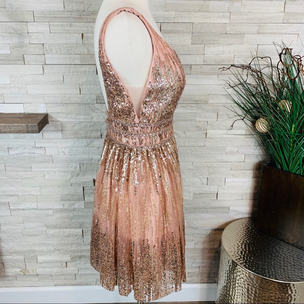 Coya Collection NWT Small Formal Rose Gold Dress - Picture 4 of 12